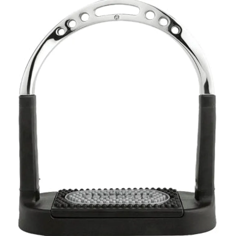 herm-sprenger-flexcite-stirrup-lNPJNswA-0.webp Hot GEM-HERM SPRENGER Herm Sprenger® Flexcite Stirrups Silver/Black