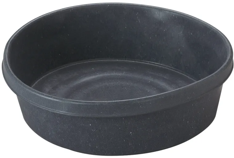 hyKgAygm_0.webp Discount ANIMAL HEALTH INT 3-Gallon Rubber Feed Pan Black