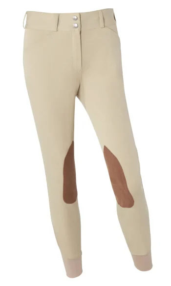 Best SUPERHOUSE IconEQ™ Girls’ Wellesley Competition Knee-Patch Breech Tan