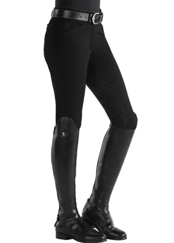 Fashion SUPERHOUSE IconEQ™ Ladies’ Wellesley Classic Piped Full-Seat Breech Black/Charcoal