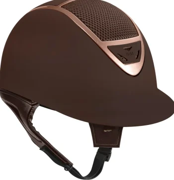 Fashion INT RIDING HELMET IRH® IR4G XLT Matte Brown Finish & Rose Gold Frame Helmet