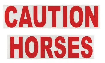 Fashion CAUTION HORSES SAFET Caution Horses Sign