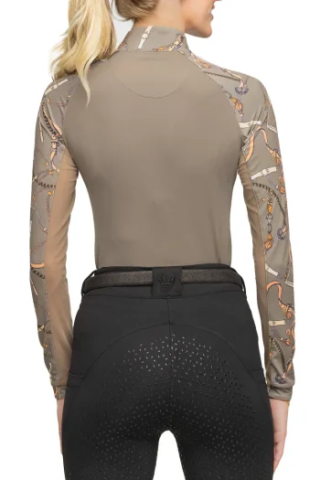 New KASTEL DENMARK Ladies’ Betty Raglan Long Sleeve Shirt Taupe Belts