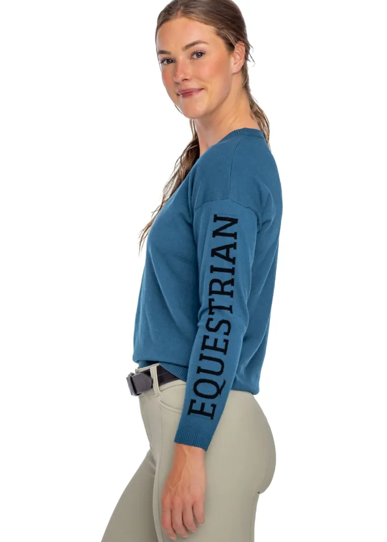 kastel-denmark-ladies-crew-nec-wdJXIdrS-2.webp Hot KASTEL DENMARK Ladies’ Crew Neck Equestrian Sweater - "Freya" Sailor Blue