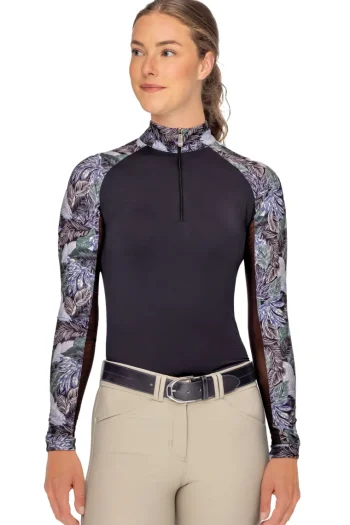 Outlet KASTEL DENMARK Ladies’ Mitzi Quarter-Zip Long Sleeve Raglan Sage Rainforest