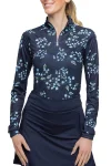 Outlet KASTEL DENMARK Ladies’ Piper Long Sleeve Shirt Navy Rosebuds