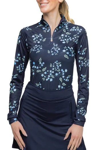 Outlet KASTEL DENMARK Ladies’ Piper Long Sleeve Shirt Navy Rosebuds