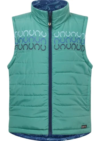 Sale KERRITS ® Kids' Ride The Wind Reversible Quilted Vest Lapis/Aqualuxe