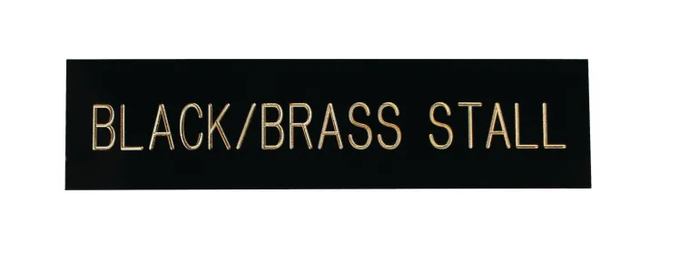 kwtZasvz_1.webp Discount CRW Rectangular Black & Brass Stall Plate - 1 or 2 lines Black/Brass