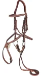 New JPC EQUESTRIAN Laureate By Henri De Rivel Figure-8 Bridle With Rubber-Lined Reins Oakbark