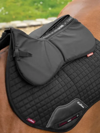 New HORSE HEALTH TRADE LeMieux® ProSorb Plain 2-Pocket Half Pad Black