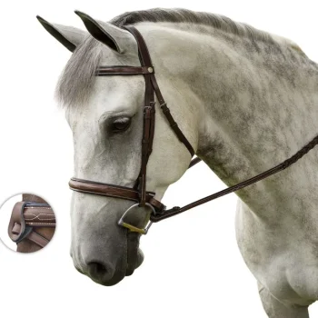 Fashion INT RIDING HELMET Marcel Toulouse Platinum Liza Hunter Derby Bridle Chocolate