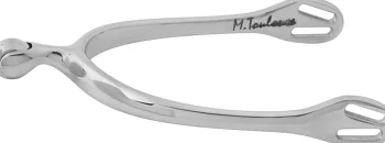 Clearance INT RIDING HELMET Marcel Toulouse Soft Touch Spurs With Small Vertical Ball Stainless Steel