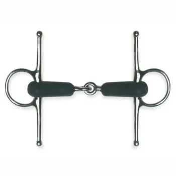 Sale PARTRADE Metalab Jointed Rubber Full Cheek Snaffle Bit Stainless Steel
