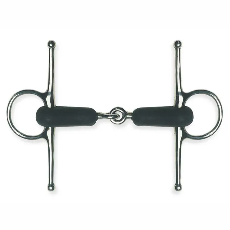 metalab-jointed-rubber-full-ch-ZVkrJmbt-0.webp Sale PARTRADE Metalab Jointed Rubber Full Cheek Snaffle Bit Stainless Steel