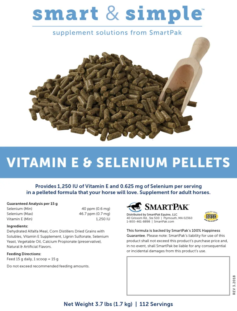 mgdXsFjr_2.webp Discount SMARTEQUINE ™ Smart & Simple Vitamin E & Selenium Pellets NA