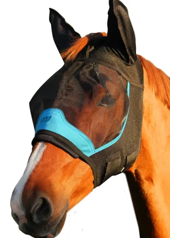 New TOKLAT ORIGINALS Woof Wear UV Fly Mask with Ears Black/Blue