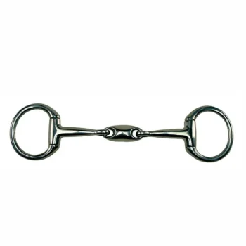 Online PARTRADE Metalab Double-Jointed Bradoon with Oval Link Eggbutt Snaffle-14mm Stainless Steel