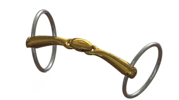 Discount METLAR/NEUE SCHULE Neue Schule Turtle Top™ Flex™ Loose Ring Snaffle Bit (16mm) Salox Gold