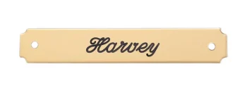 Clearance DOVER DROPSHIP Notched Corner Halter Nameplate - 1 Or 2 Lines