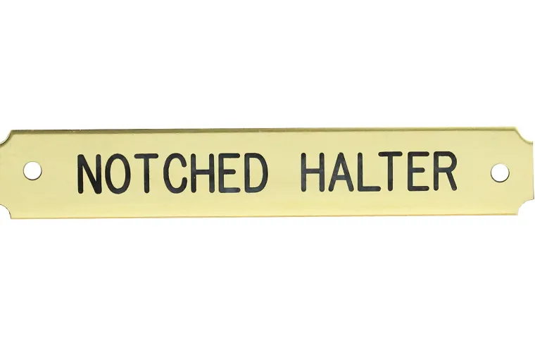 notched-corner-halter-nameplat-yrjqBfuJ-3.webp Clearance DOVER DROPSHIP Notched Corner Halter Nameplate - 1 Or 2 Lines