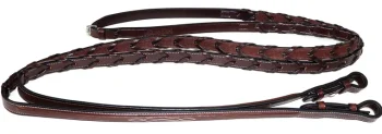 Best NUNN FINER PRODUCTS Nunn Finer® Rubber-Lined Laced Reins Havana