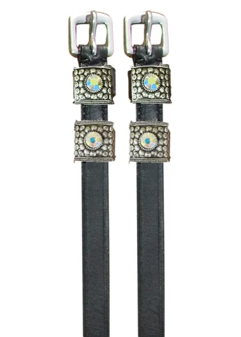 Outlet PERRIS LEATHER Perri’s® Crystal Spur Straps Black