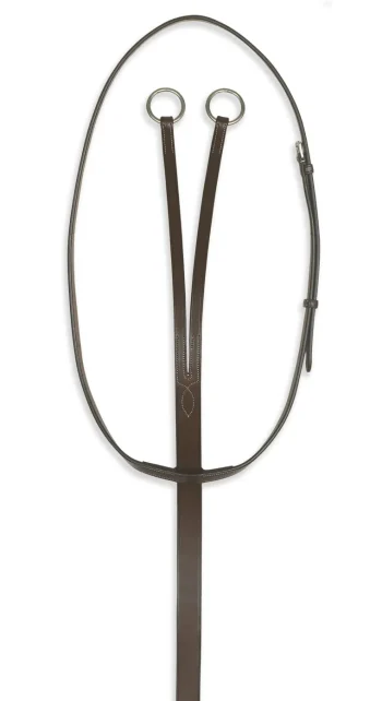 Outlet ERS Pessoa® Pro Fancy-Stitched Running Martingale Dark Brown