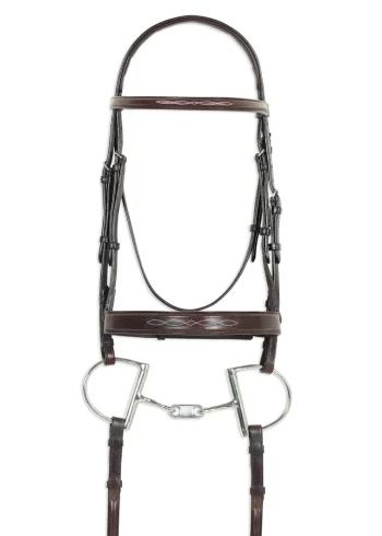 Online ERS Pessoa® Pro Fancy-Stitched Wide Nose Bridle