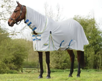 Discount WEATHERBEETA ® ComFiTec™ Zephyr Plus Mesh Combo Neck Fly Sheet Silver/Blue/Lemon