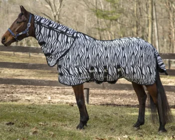 Clearance JPC EQUESTRIAN TuffRider® Comfy Plus Combo Neck Fly Sheet Zebra