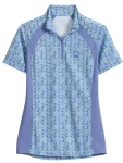 Outlet KIRSCH Riding Sport™ Ladies’ Airflow Quarter-Zip Print Short Sleeve Shirt