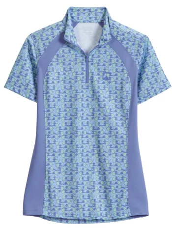 Outlet KIRSCH Riding Sport™ Ladies’ Airflow Quarter-Zip Print Short Sleeve Shirt