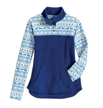 Sale KIRSCH Riding Sport™ Ladies’ Freemont Print Fleece Navy Peony
