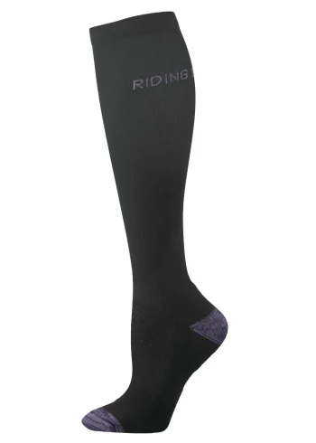 New HAINING JOY TRADING Riding Sport™ Ladies’ Tall Boot Socks Black/Purple