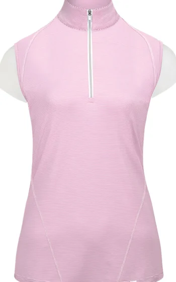 Sale RJ CLASSICS R.J. Classics Ladies’ Hallie Sleeveless Quarter-Zip Training Shirt Pink Lemonade Stripe
