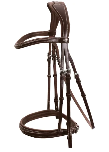 Clearance SCHOCKEMOEHLE N.A. Schockemöhle Montreal Select Anatomic Hunter Bridle Espresso/Cream/Silver
