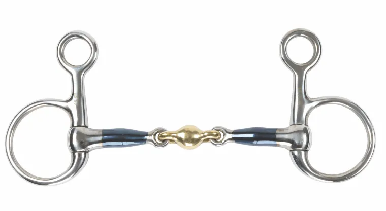 shires-blue-sweet-iron-hanging-LettTfiy-0.webp Online SHIRES EQUESTRIAN Shires Blue Sweet Iron Hanging Cheek Bit With Lozenge Stainless Steel