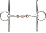 New SHIRES EQUESTRIAN Shires Full Cheek Snaffle With Copper Roller Stainless Steel