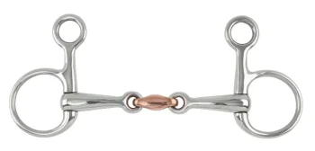Discount SHIRES EQUESTRIAN Shires Hanging Cheek Bit With Copper Lozenge Stainless Steel