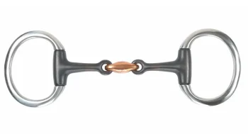 Outlet SHIRES EQUESTRIAN Shires Sweet Iron Flat Ring Eggbutt Bit With Lozenge Stainless Steel