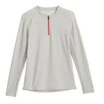 New KIRSCH Stride™ CoolBlast® 100 Ladies’ Print Long Sleeve Shirt White/Grey