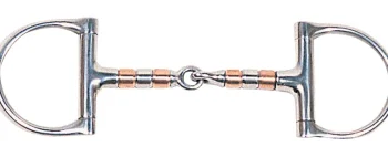 Clearance KING YOUNG Suffolk™ Copper Roller Snaffle D-Ring Bit