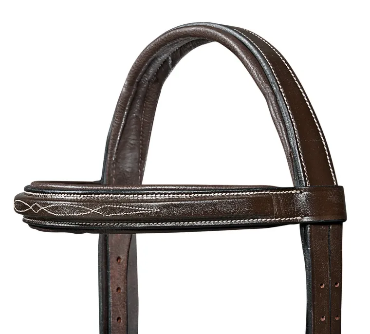 suffolk-single-crown-hunter-br-SMdDrQHF-6.webp Online KINGS INTERNATIONAL Suffolk™ Single Crown Hunter Bridle Oakbark