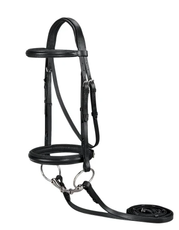 Online KINGS INTERNATIONAL Suffolk™ Single Crown Classic Dressage Bridle Black/Black