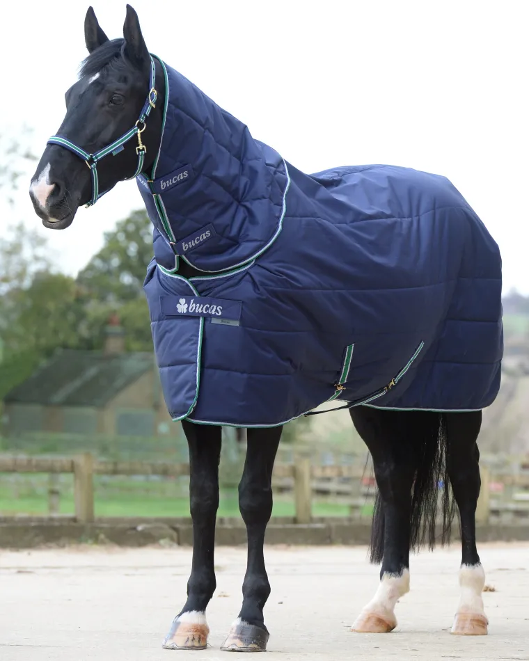 tKGpIWvv_0.webp New TOKLAT ORIGINALS Bucas Quilt Stable Blanket Combi Neck Cover Navy