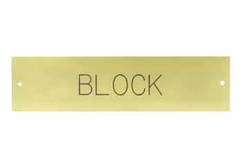 Fashion CRW Rectangular Stall Plate - 1 or 2 lines