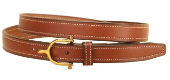 Fashion TORY LEATHER ¾" Brass Spur Buckle Belt