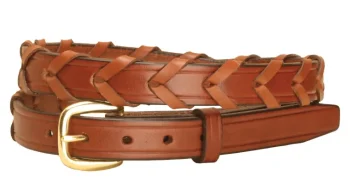 Clearance TORY LEATHER ¾" Laced Belt With Brass Buckle