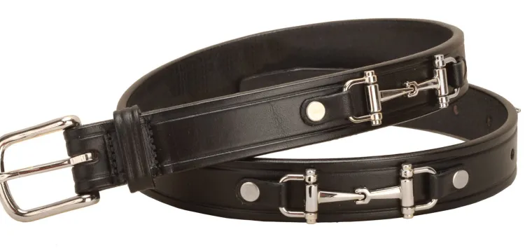 tory-leather-1-snaffle-bit-bel-exZxyjgI-0.webp Online TORY LEATHER 1" Snaffle Bit Belt With Nickel Snaffle Bits & Buckle Black